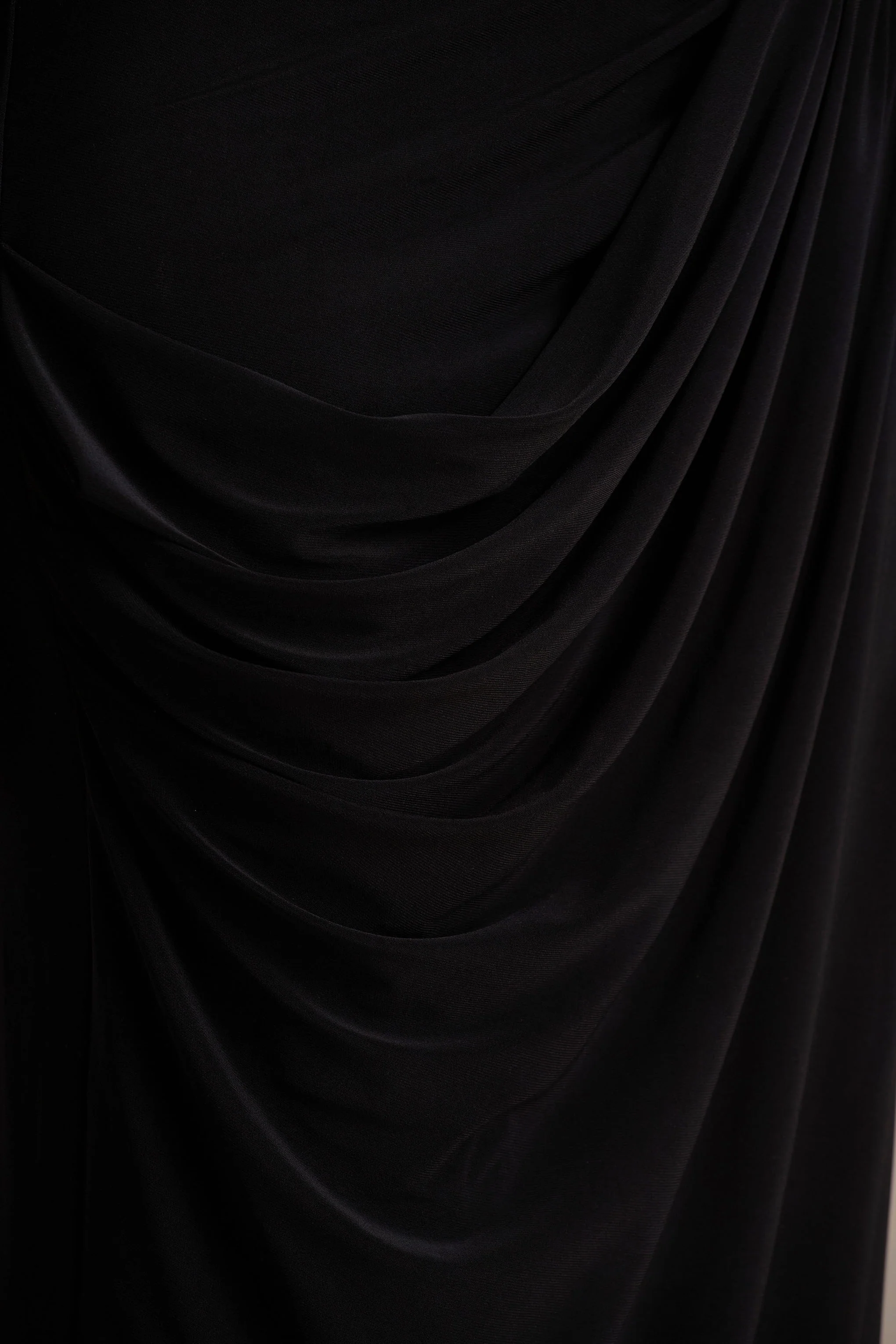 Avaline | Black Wrap Maxi Skirt With Ruched Detailing - Image 6