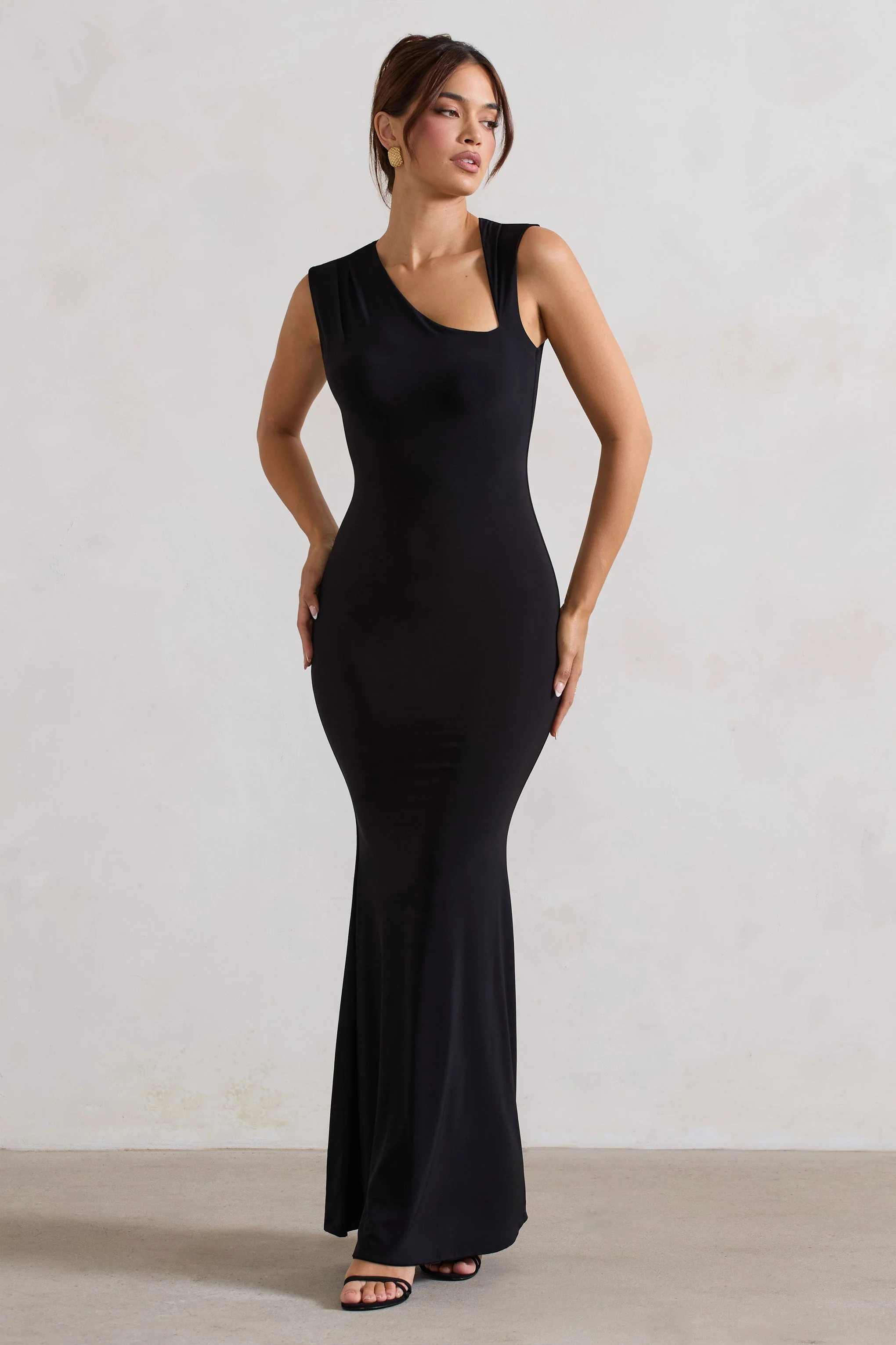 Behind The Scenes | Black Sleeveless Cut-Out Maxi Dress - Image 4