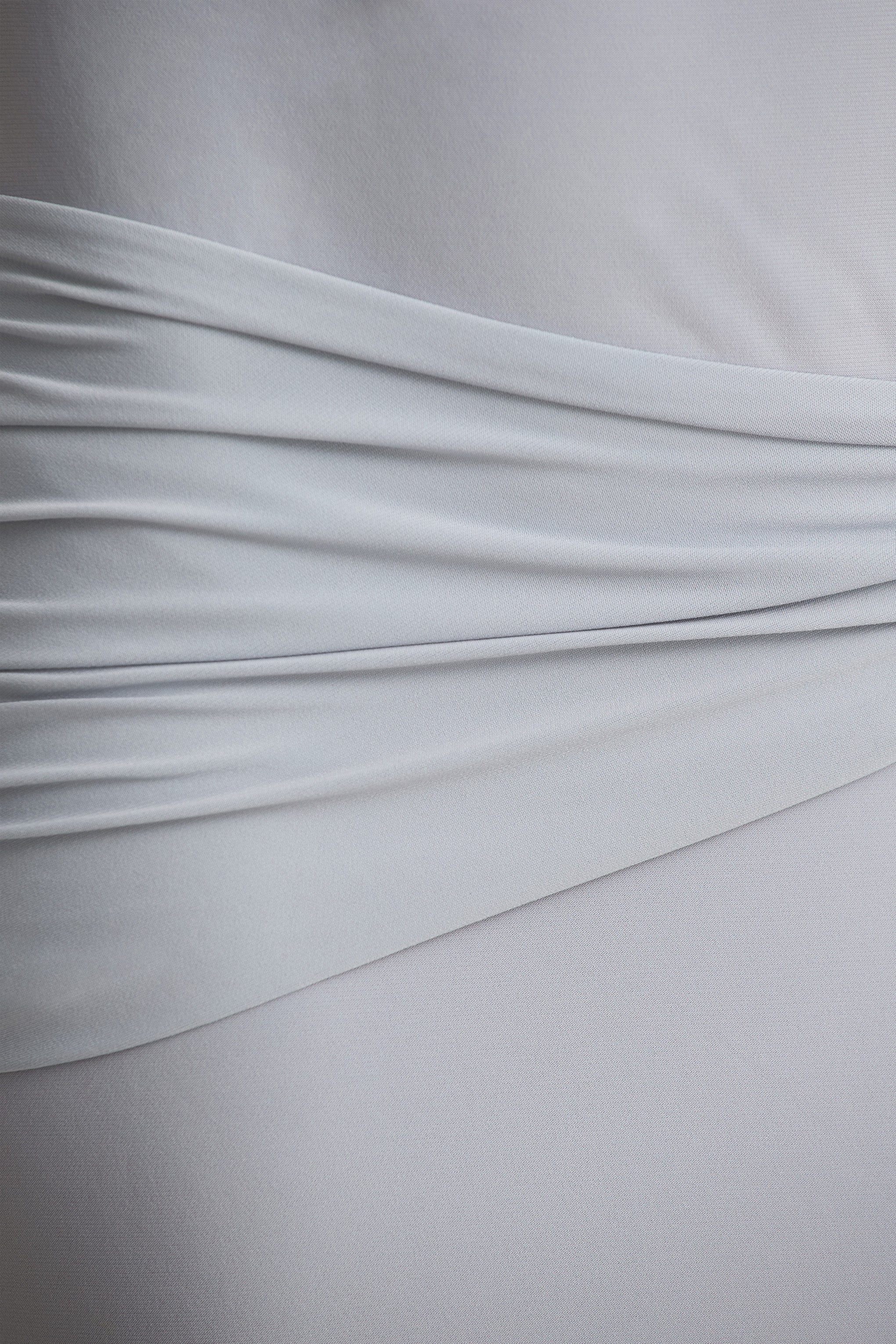 Bonnie | Blue Asymmetric-Neck Maxi Dress With Open-Back - Image 6