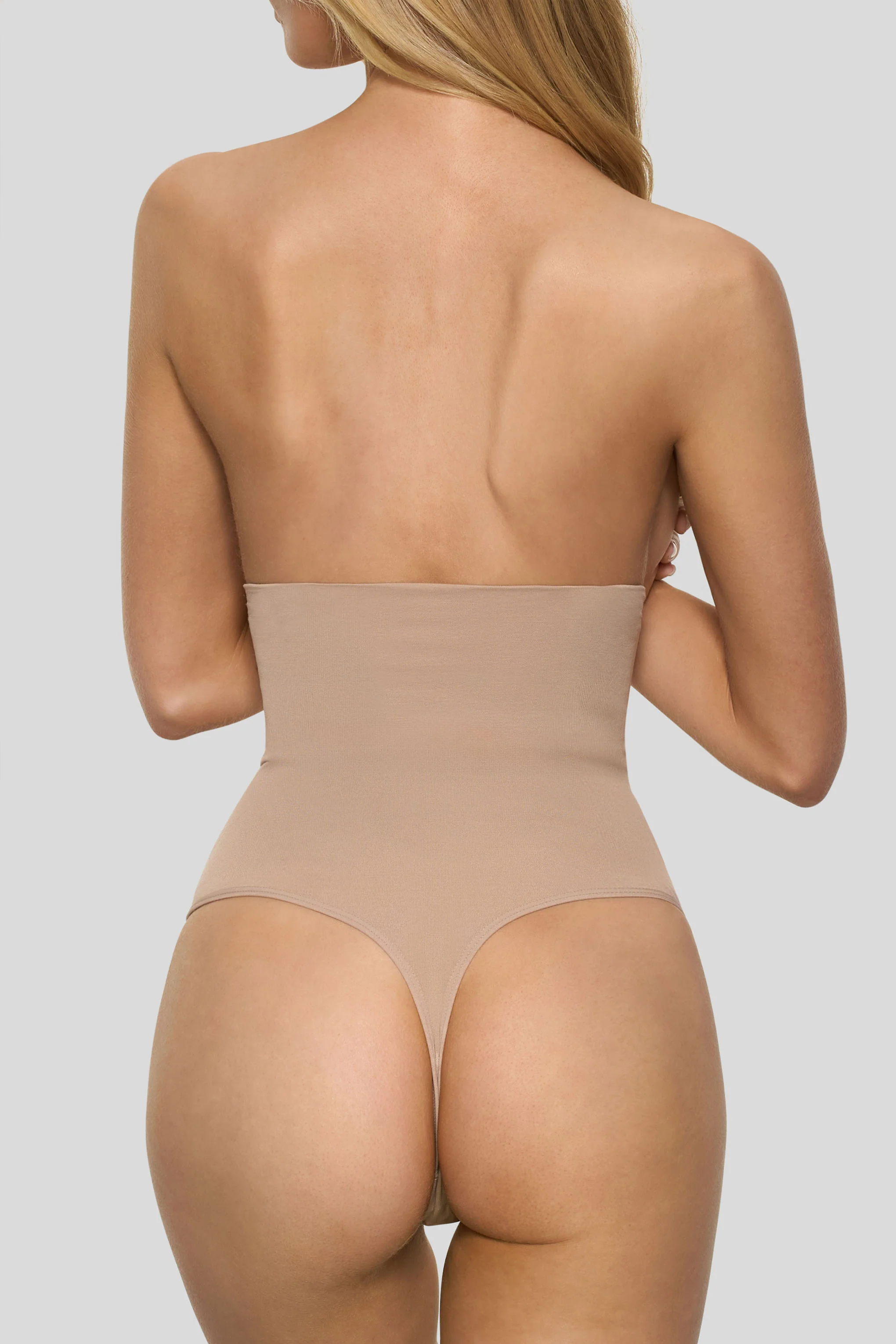 BOOMBA | Beige High-Waisted Thong Shapewear - Image 2