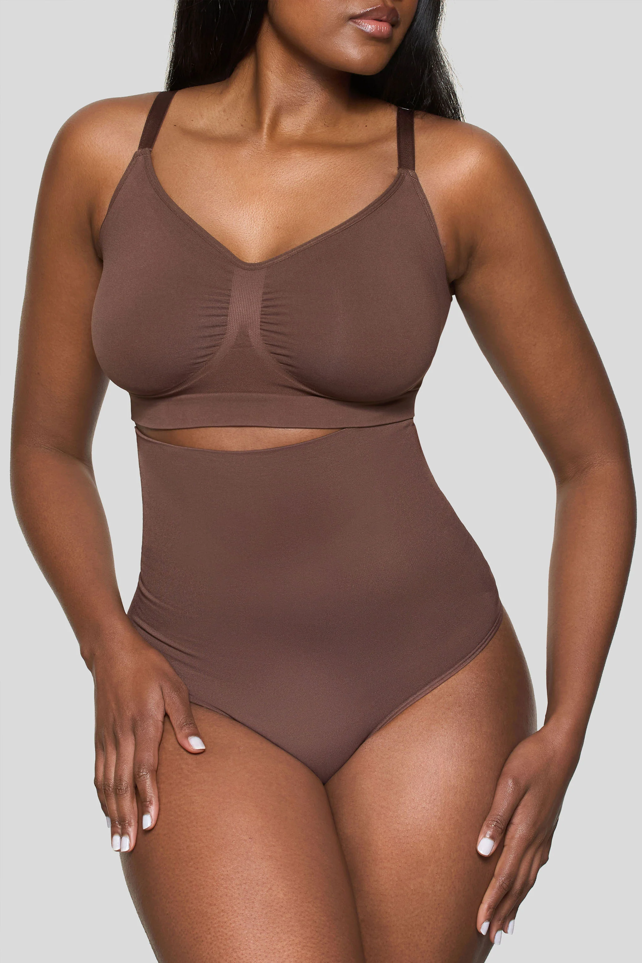 BOOMBA | Cocoa High-Waisted Thong Shapewear - Image 4