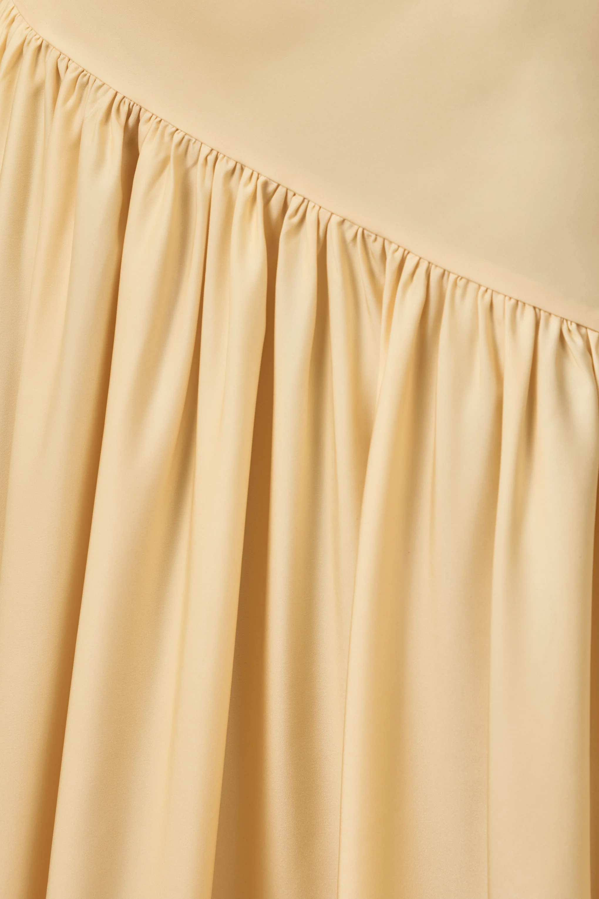 Cala | Lemon Matte Satin Plunge-Neck Maxi Dress With Bow-Sleeves - Image 7