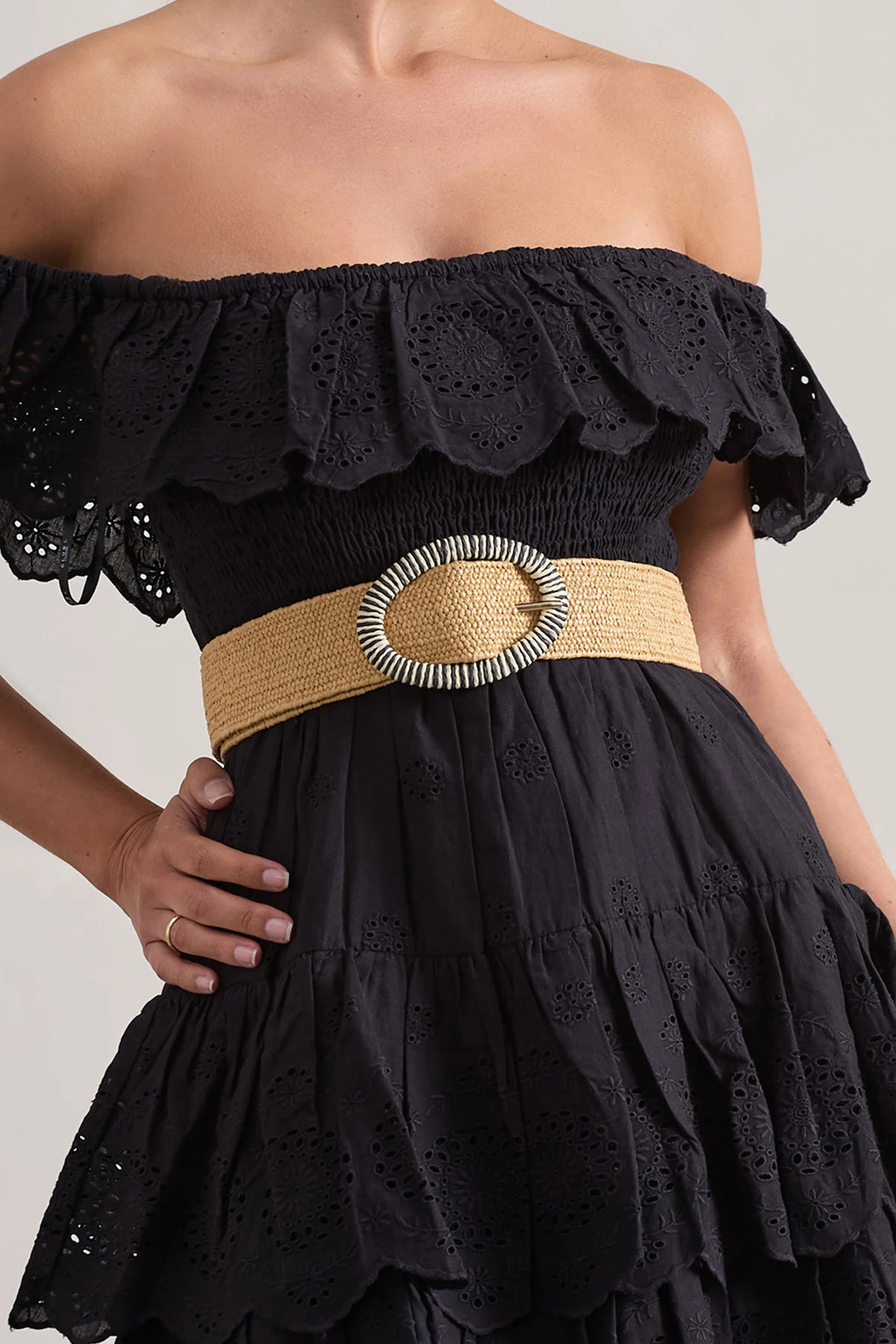 Campora | Beige Natural Woven Belt - Image 3