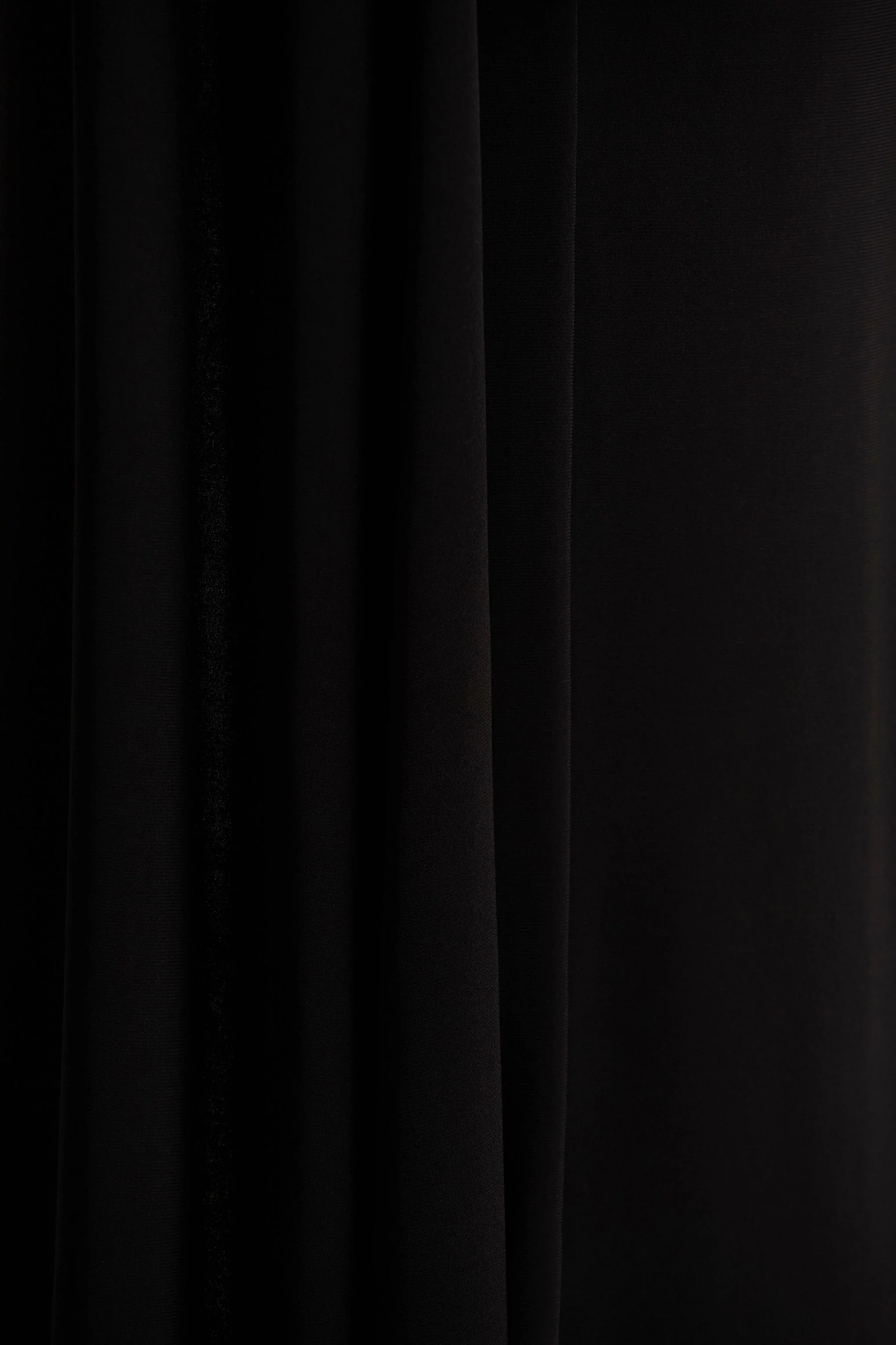 Dawn | Black High-Neck Maxi Dress With One Long Cape-Sleeve - Image 6