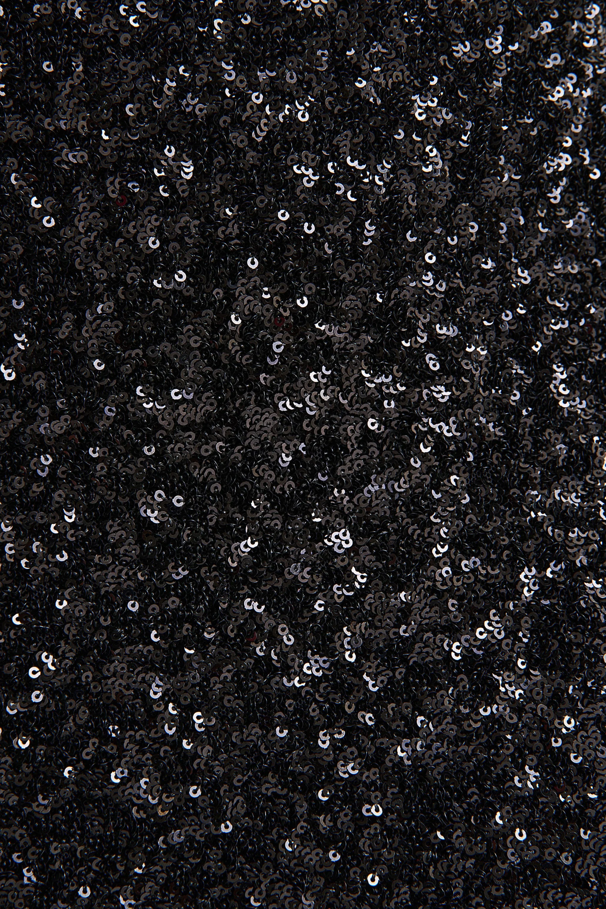 Daze | Black Sequin Bandeau Maxi Dress With Feather-Trim - Image 5