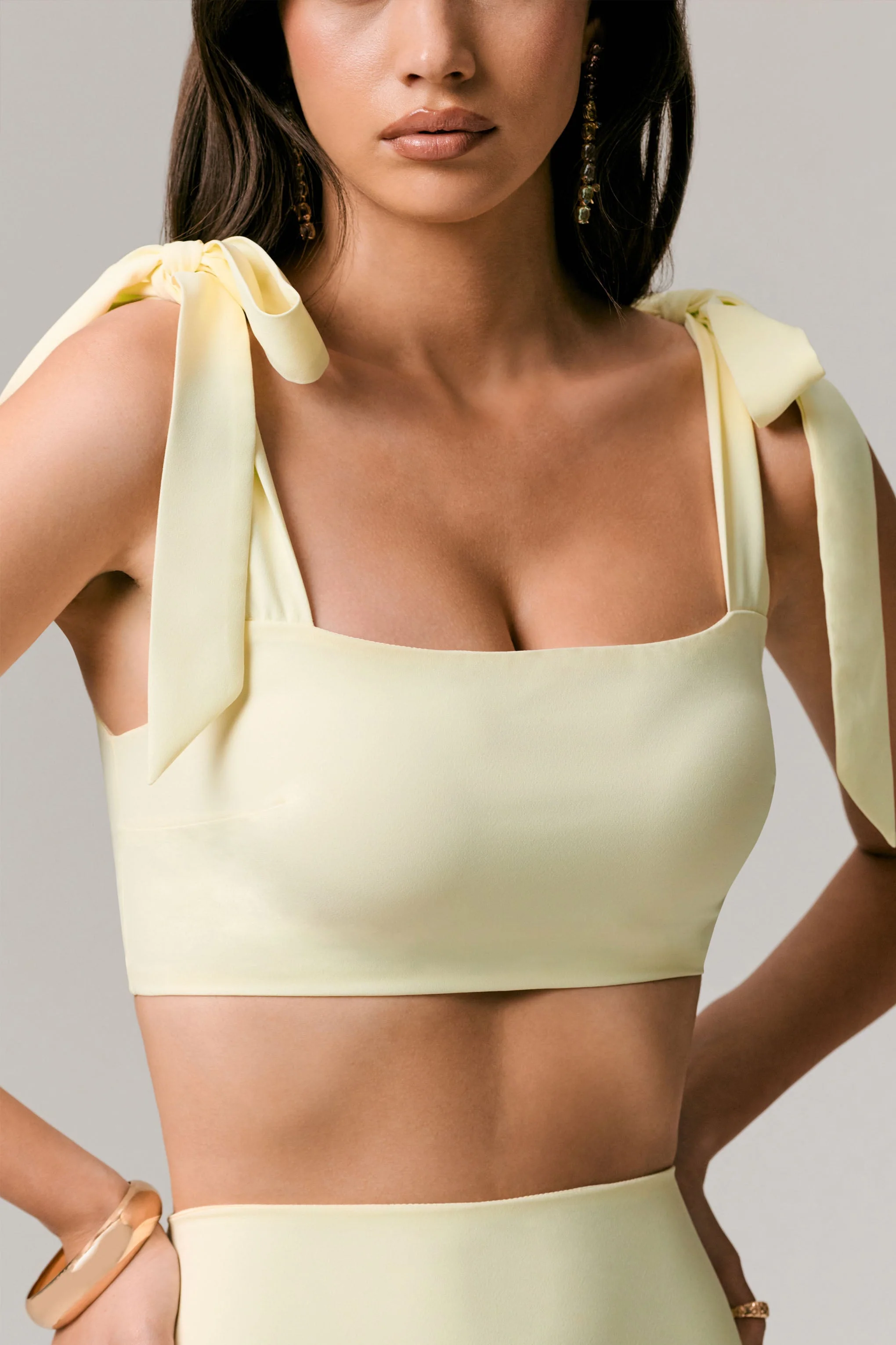 Elodie | Lemon Tie-Strap Crop Top - Image 6