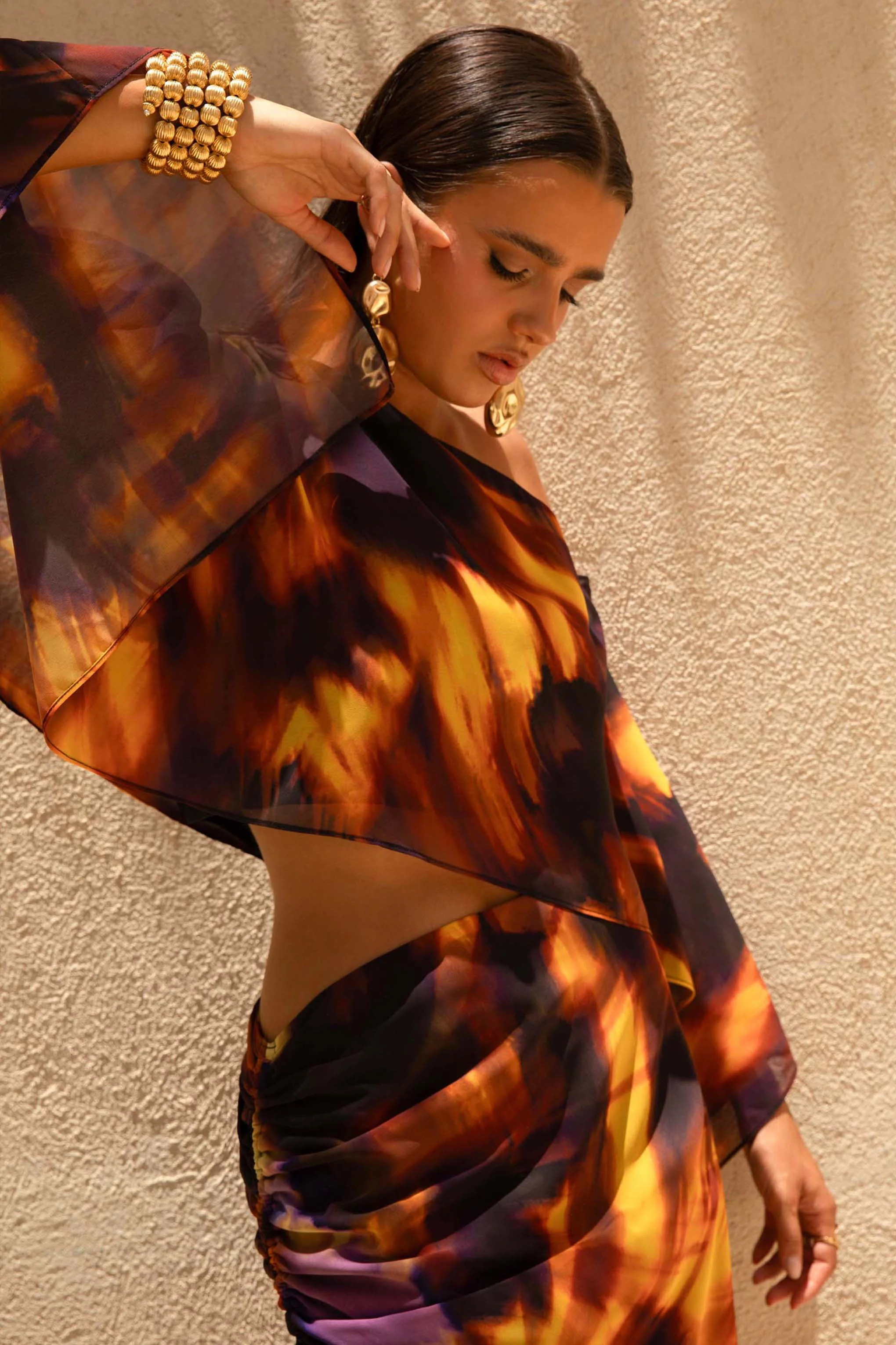 Elysia | Smoke Print Asymmetric Crop Top - Image 5