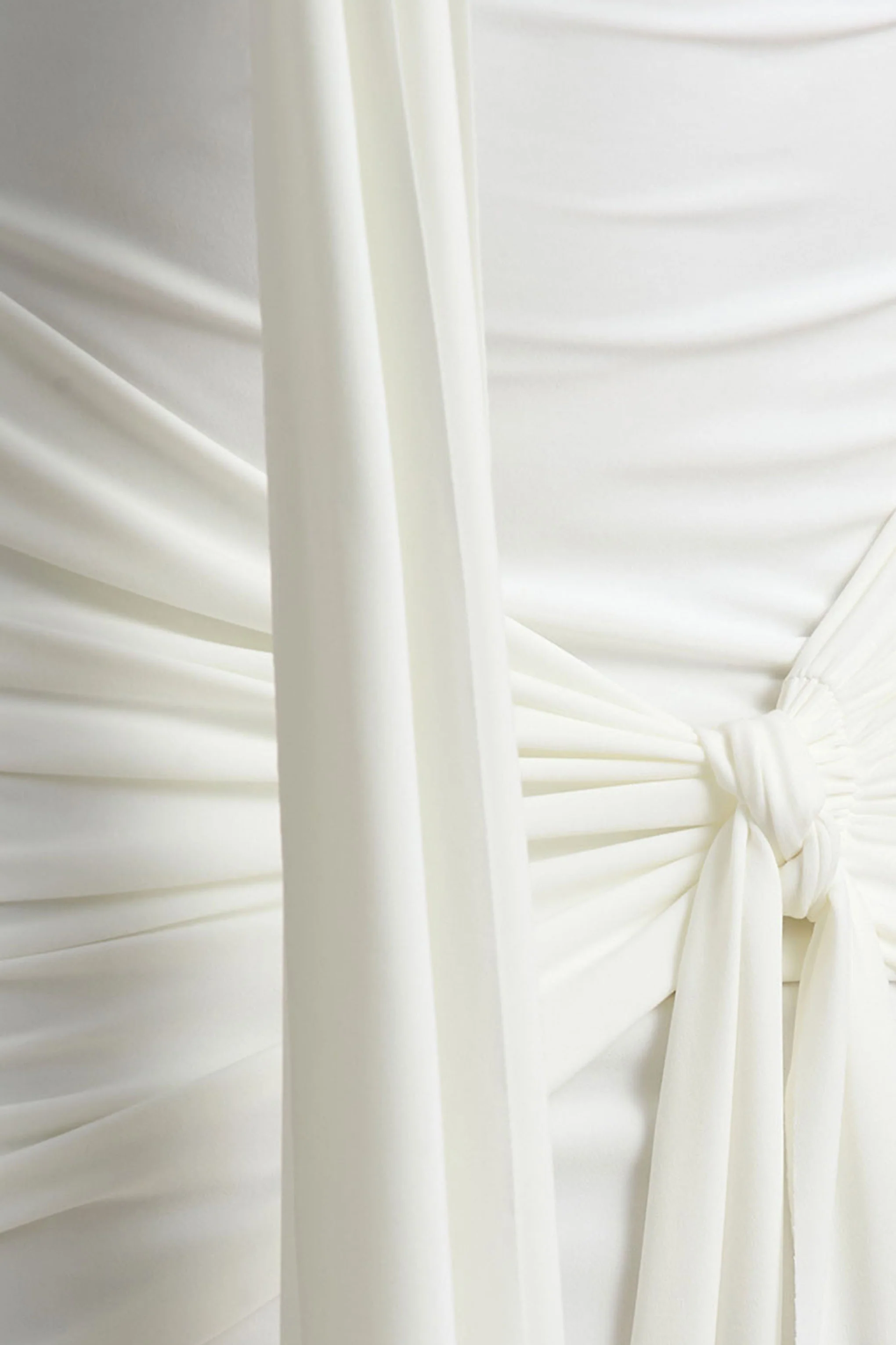 Essie | White Bardot Wrap Mini Dress With Sash Detail - Image 6