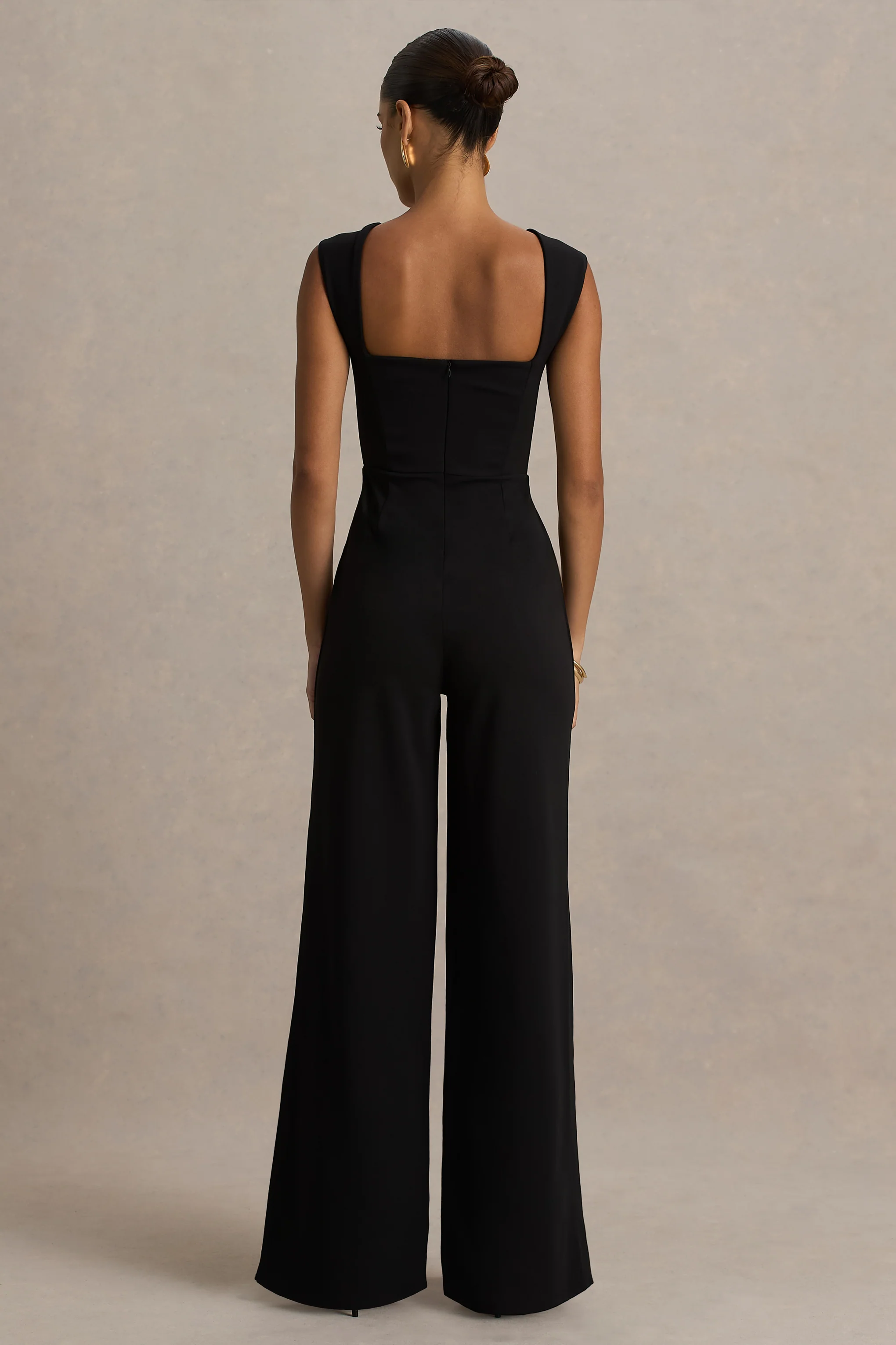 Everlee | Black Sweetheart-Neck Jumpsuit - Image 2