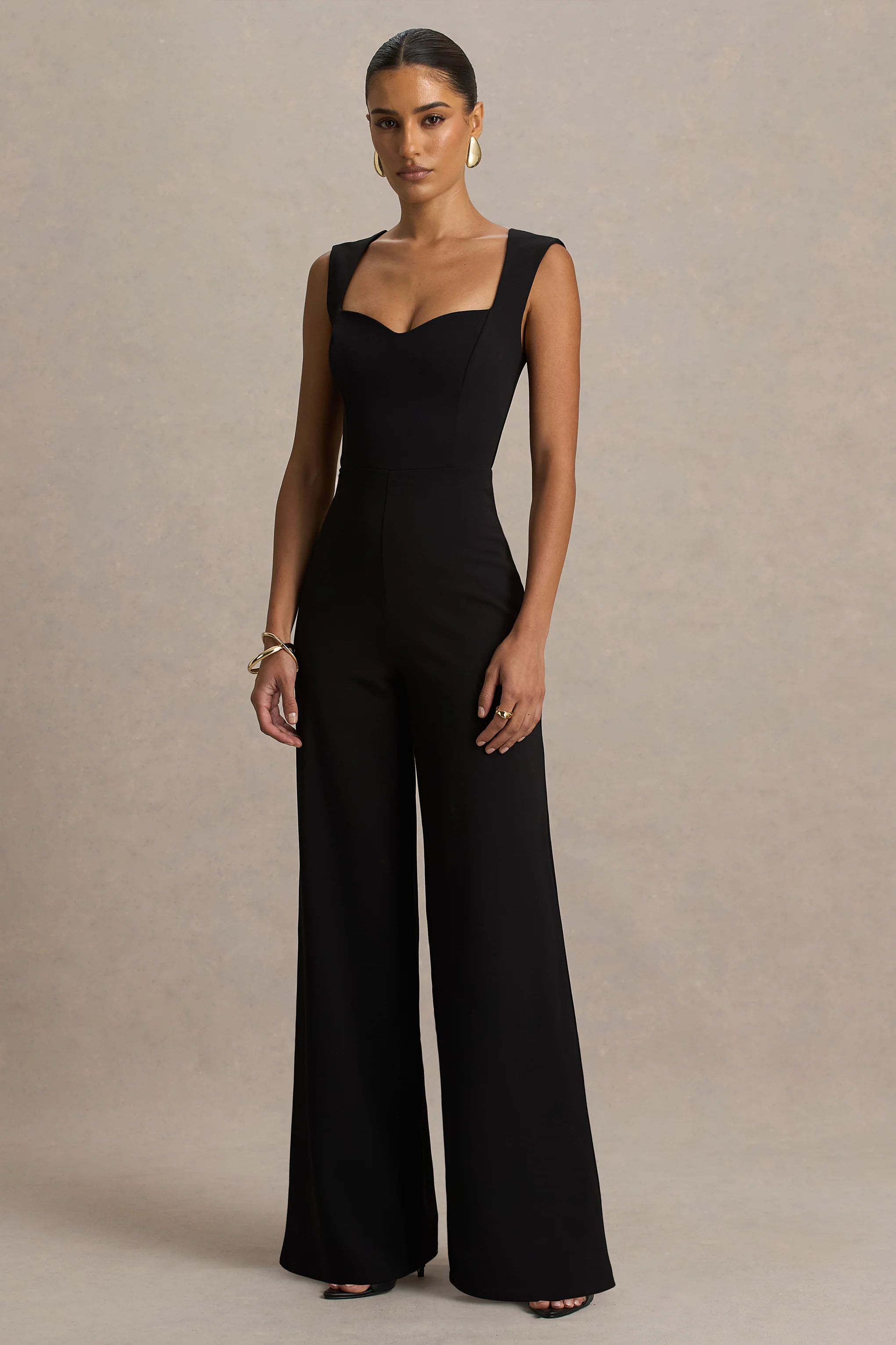 Everlee | Black Sweetheart-Neck Jumpsuit - Image 4