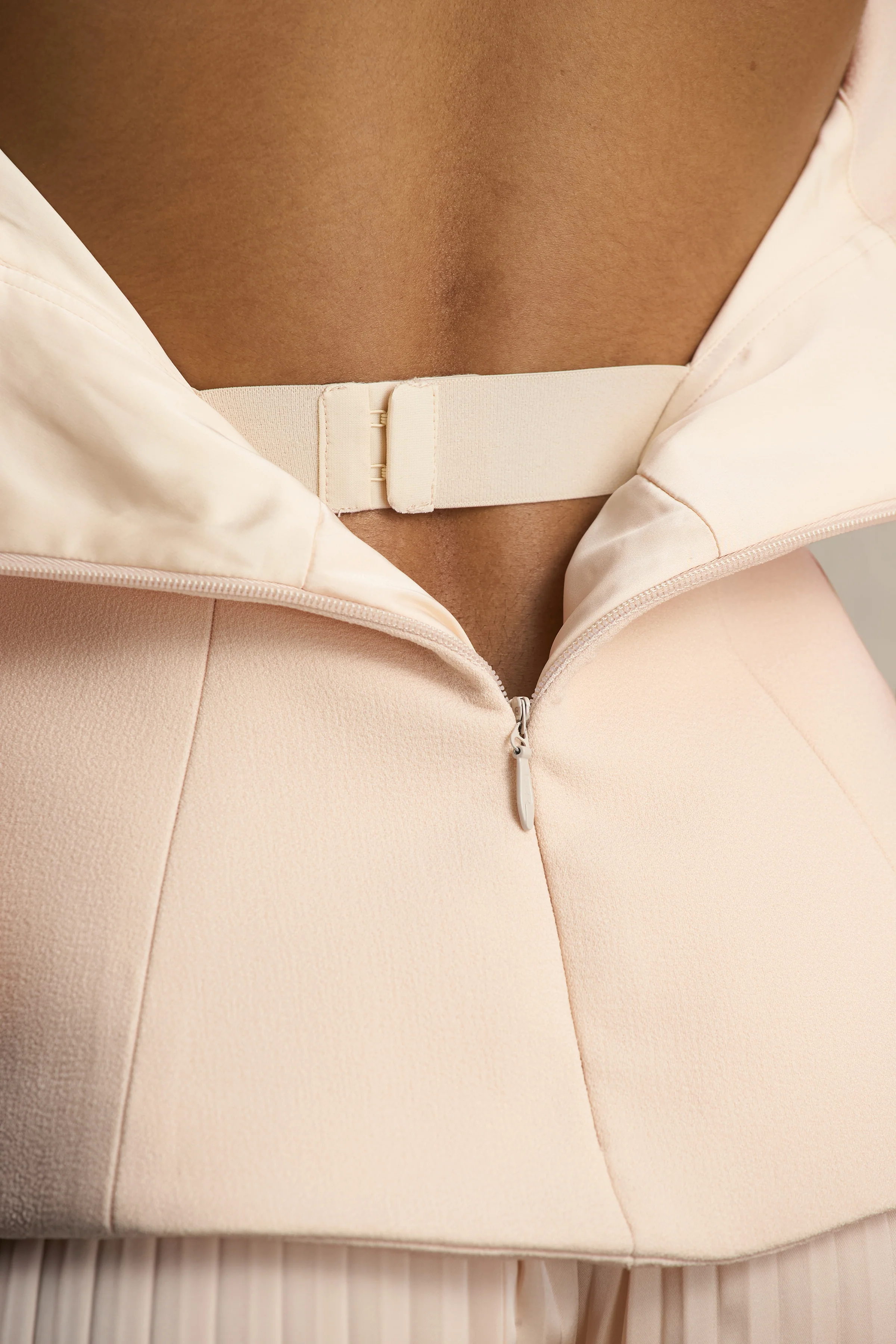 Feeling Good | Nude Bandeau Jumpsuit With Pleated Trouser - Image 7