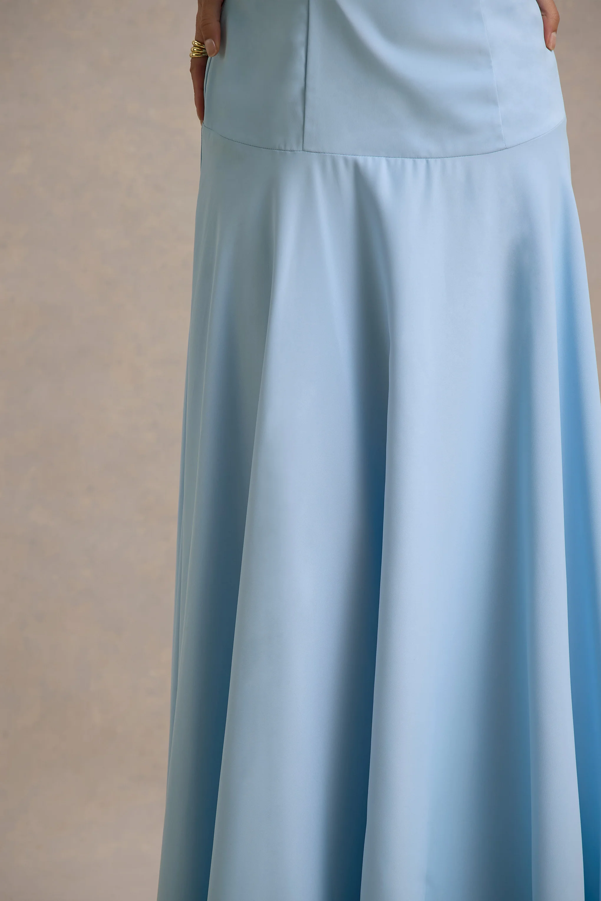 Ginevra | Powder Blue Halter-Neck Slip Maxi Dress - Image 6