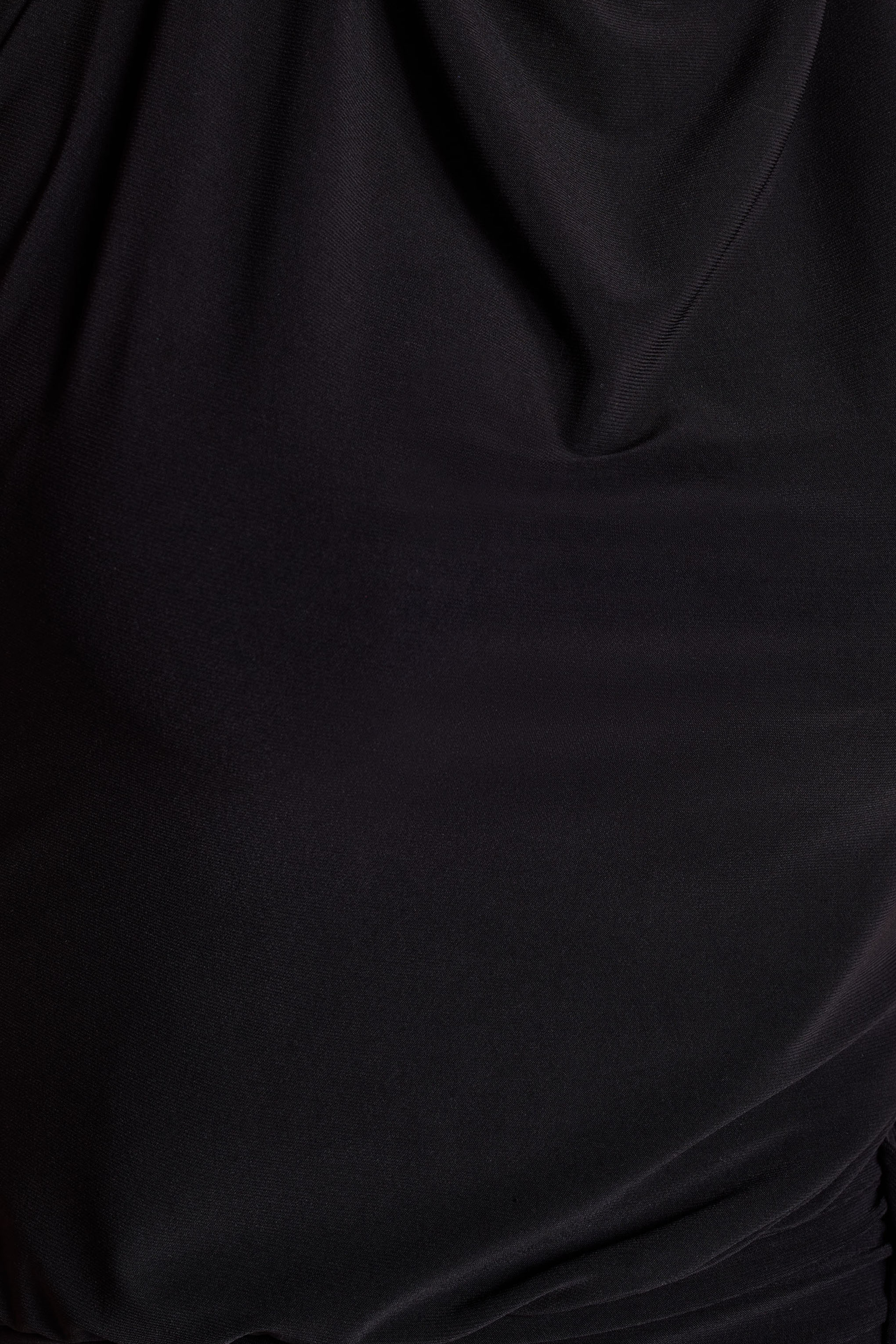 Hayden | Black High-Neck Draped Split Maxi Dress - Image 7