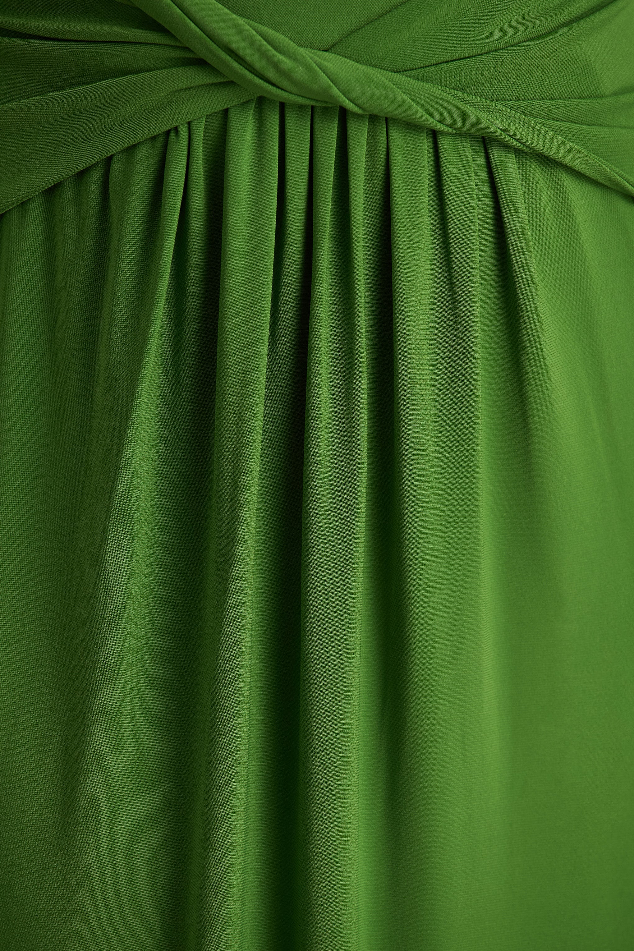 Hourglass | Green Long-Sleeve Twisted Maxi Dress With Split - Image 6