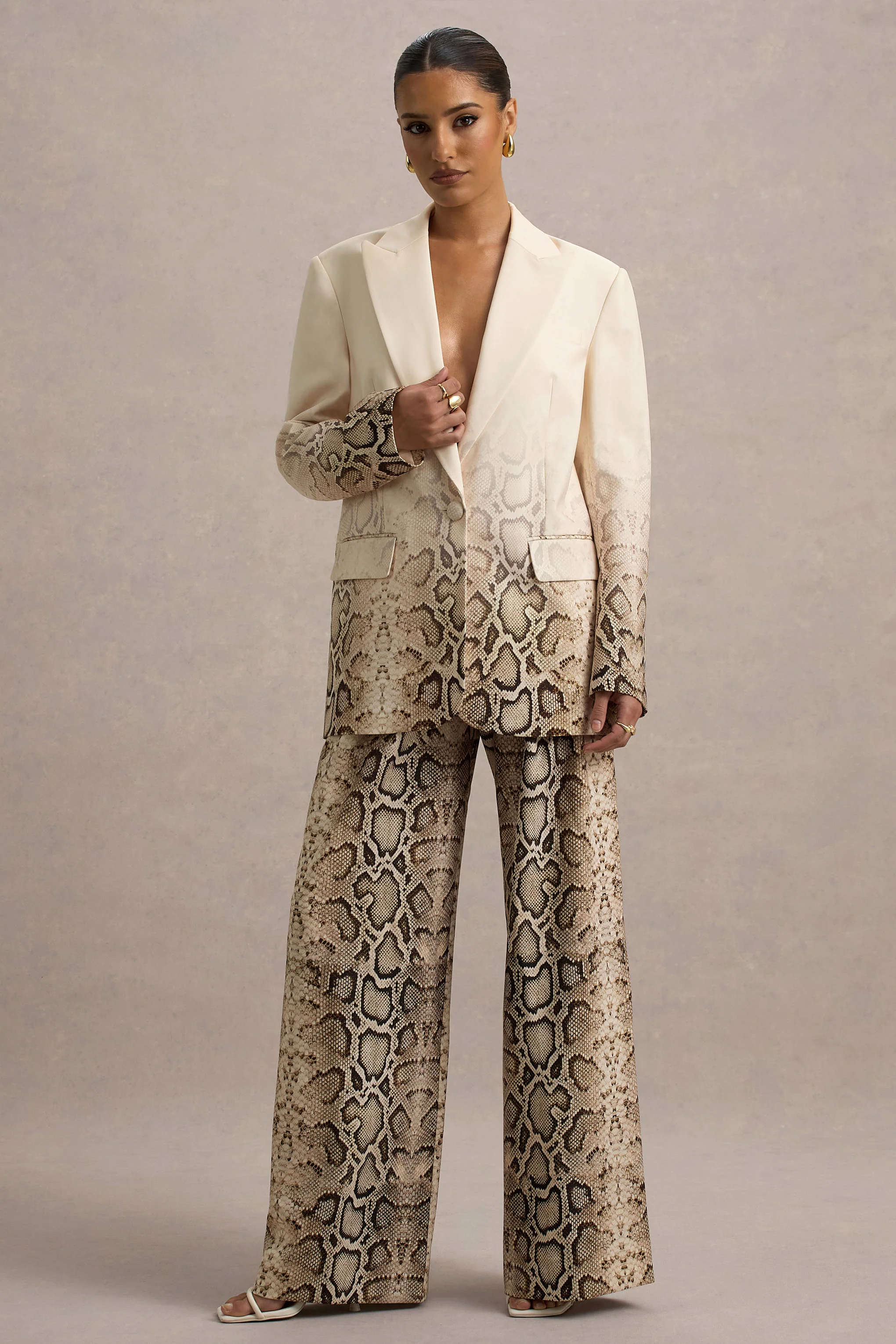 Hurley | Snake Print Ombre Longline Blazer - Image 4