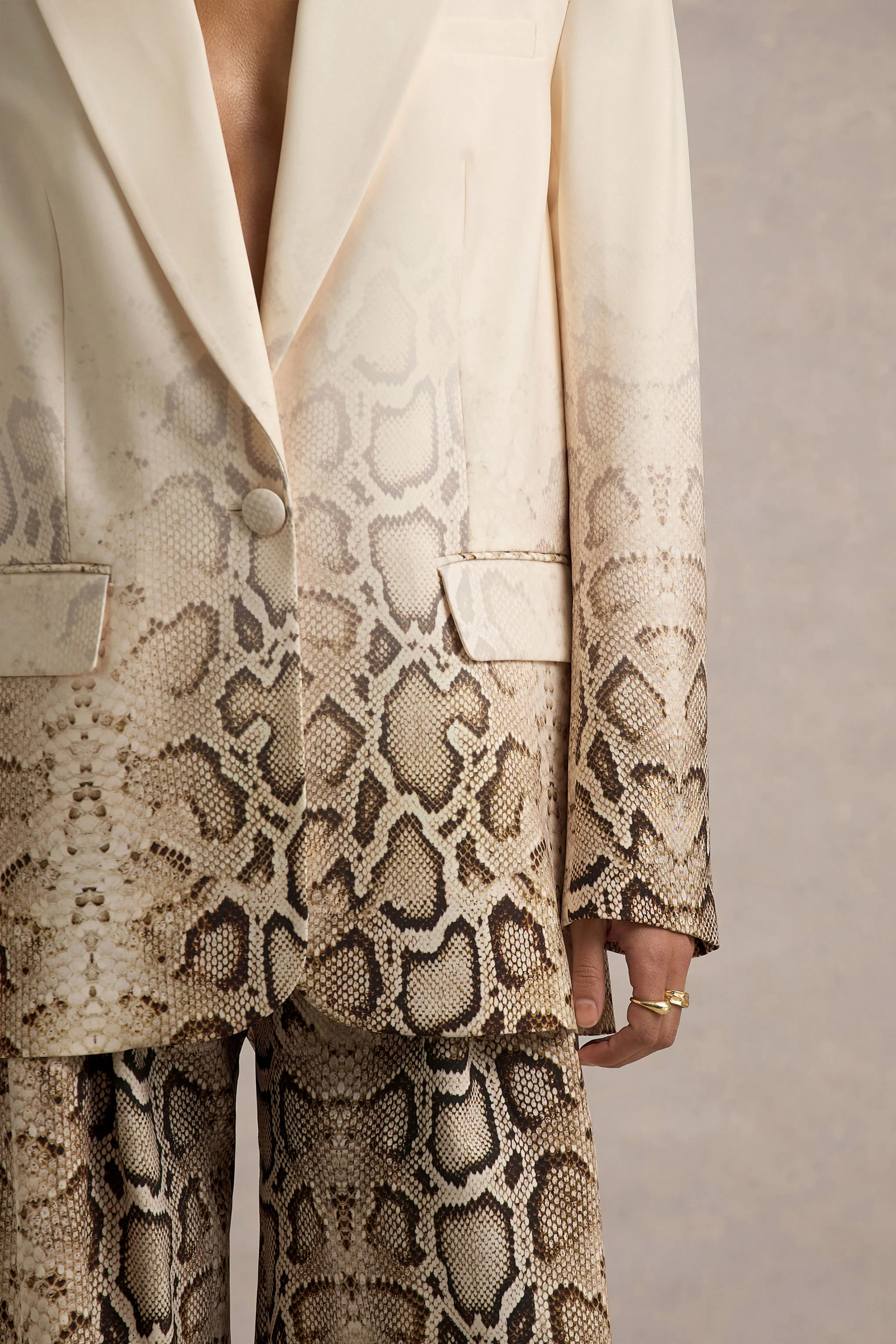Hurley | Snake Print Ombre Longline Blazer - Image 6
