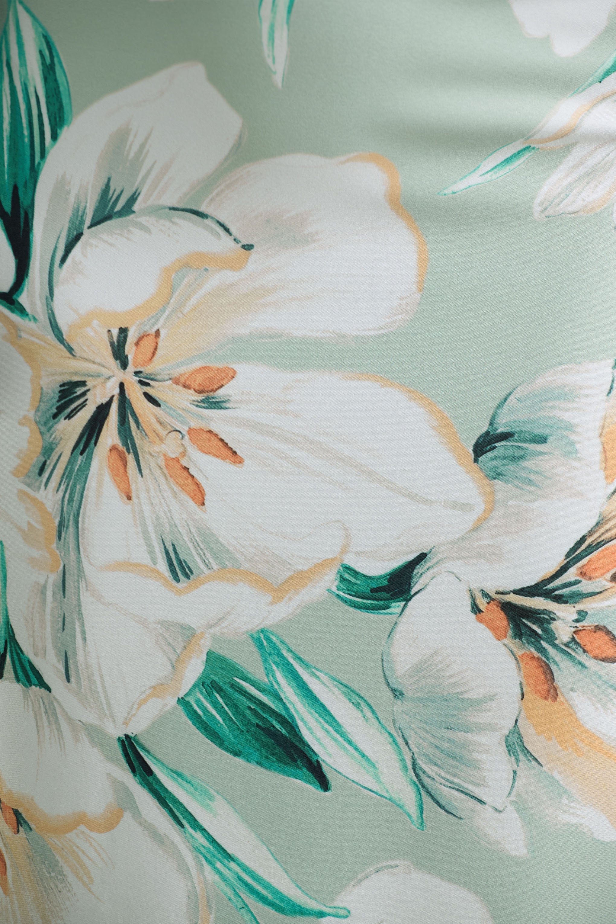 Kellis | Green Floral Print Asymmetric Maxi Dress With Balloon Sleeve - Image 8