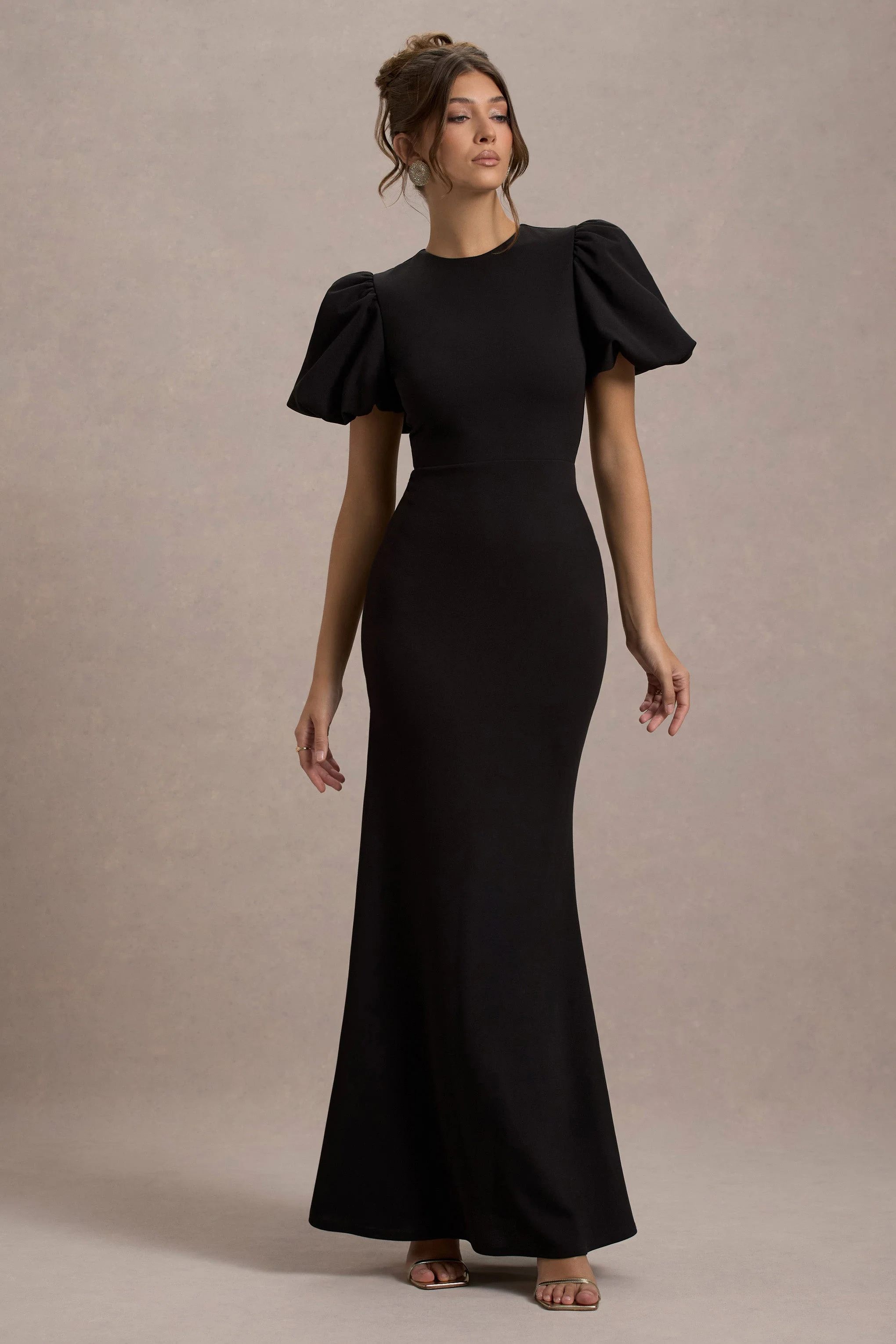 Love Letters | Black Puff-Sleeve Maxi Dress - Image 6