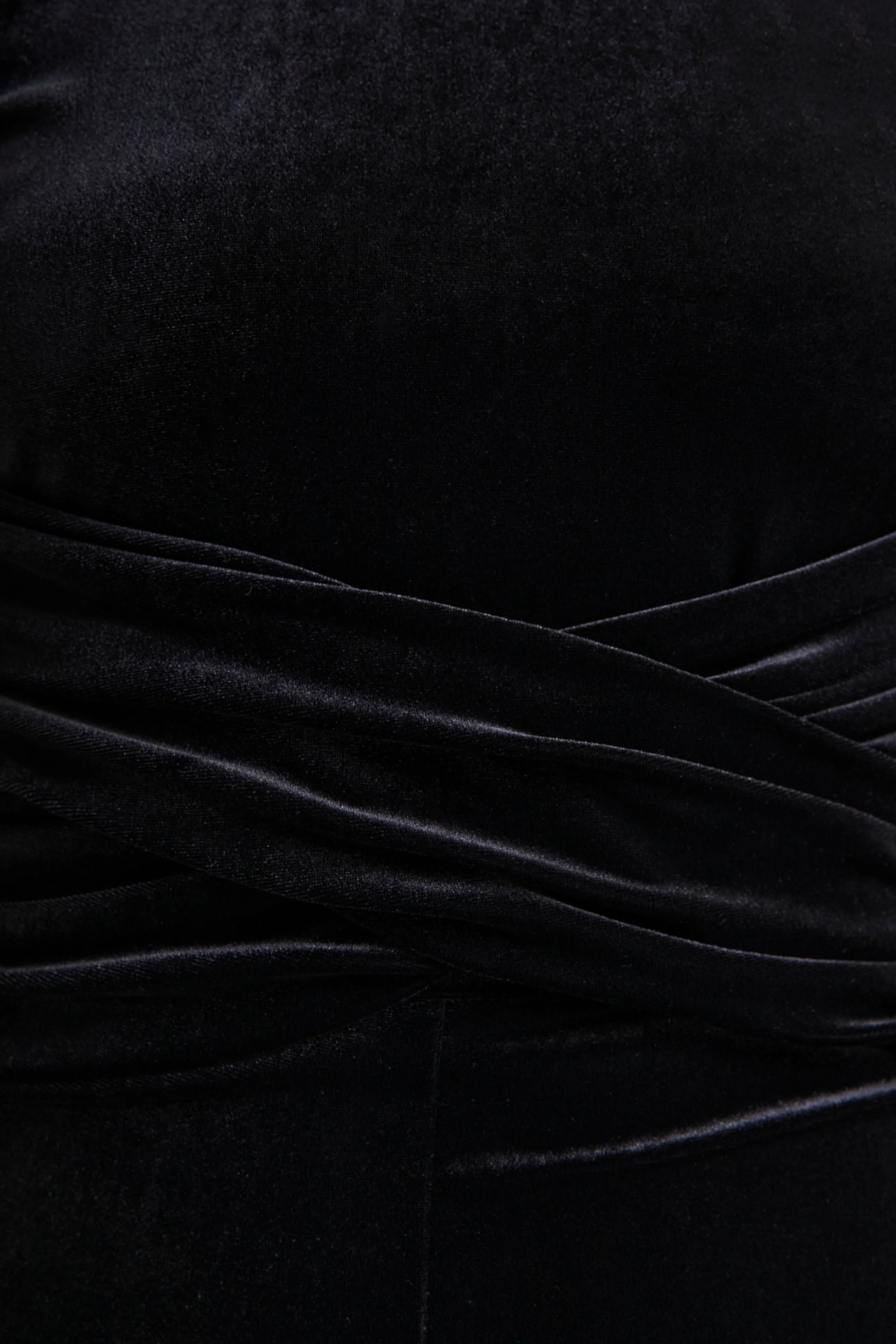 Madalina | Black High-Neck Jumpsuit With Scarf-Detail - Image 6