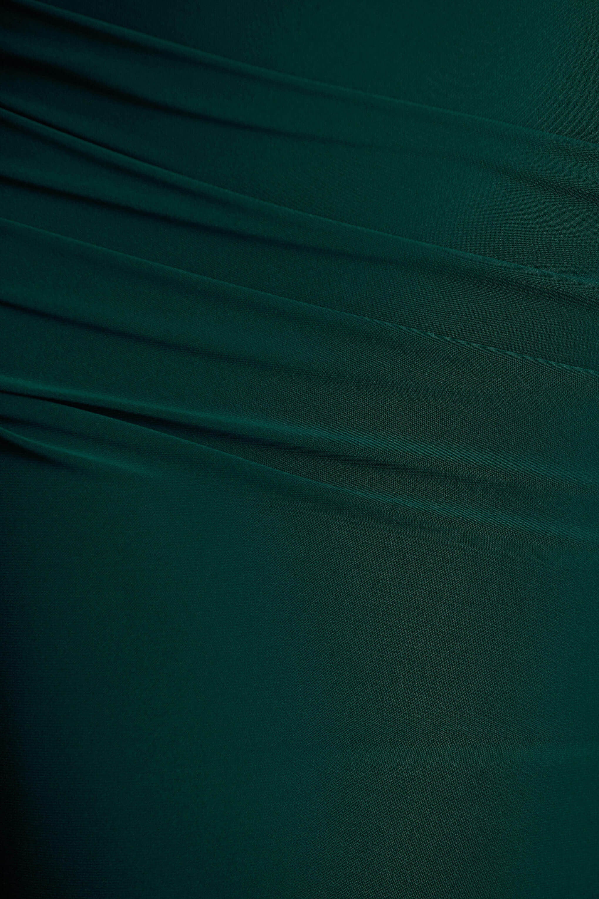 Magdelena | Bottle Green Asymmetric Cape Maxi Dress - Image 6