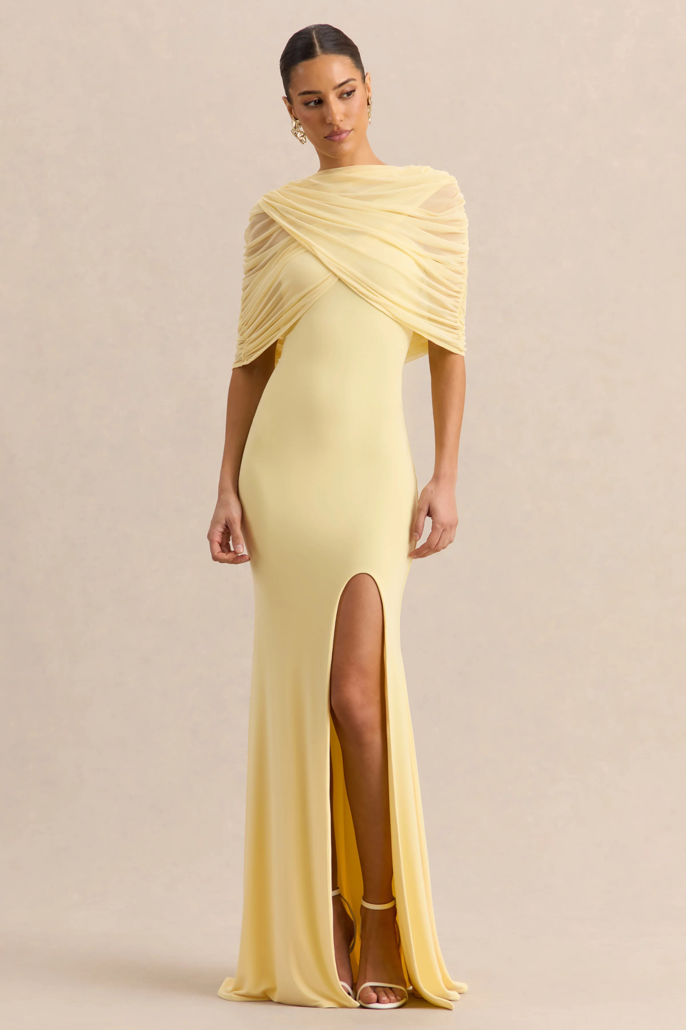 Melva | Lemon Bandeau Maxi Dress