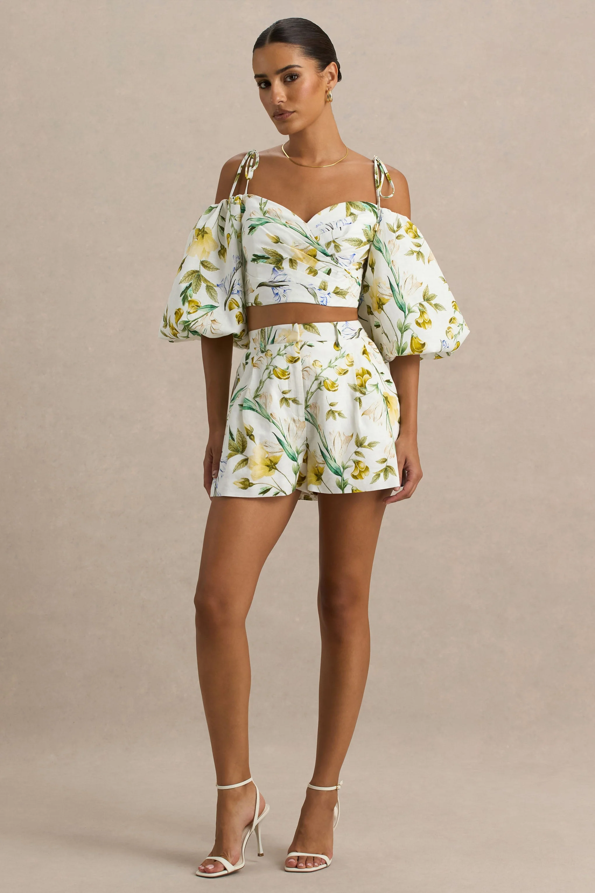 Pixel | Lemon Floral Print Shorts - Image 2