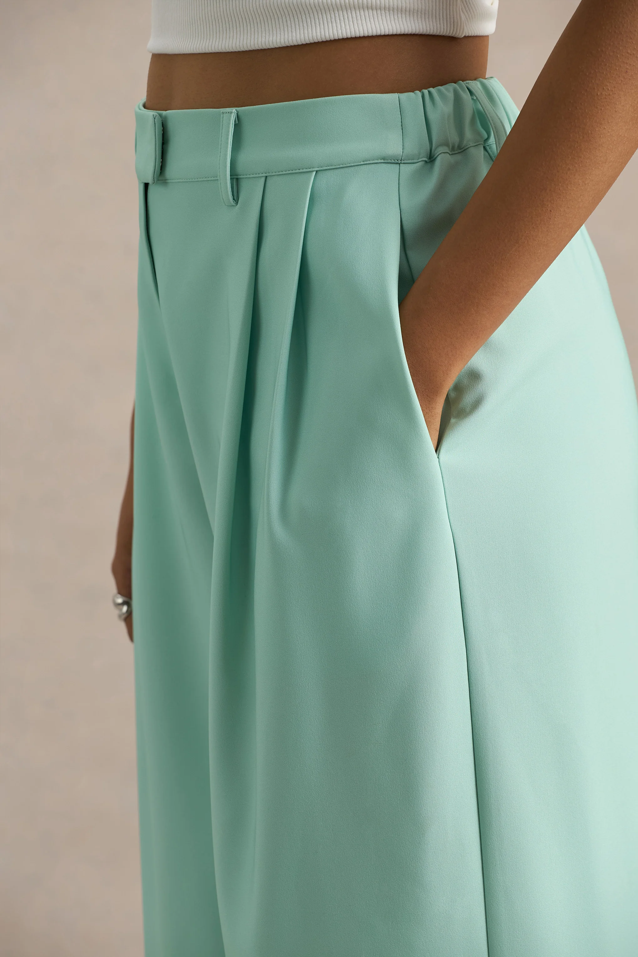 Safia | Emerald Ombre Satin Wide-Leg - Image 7