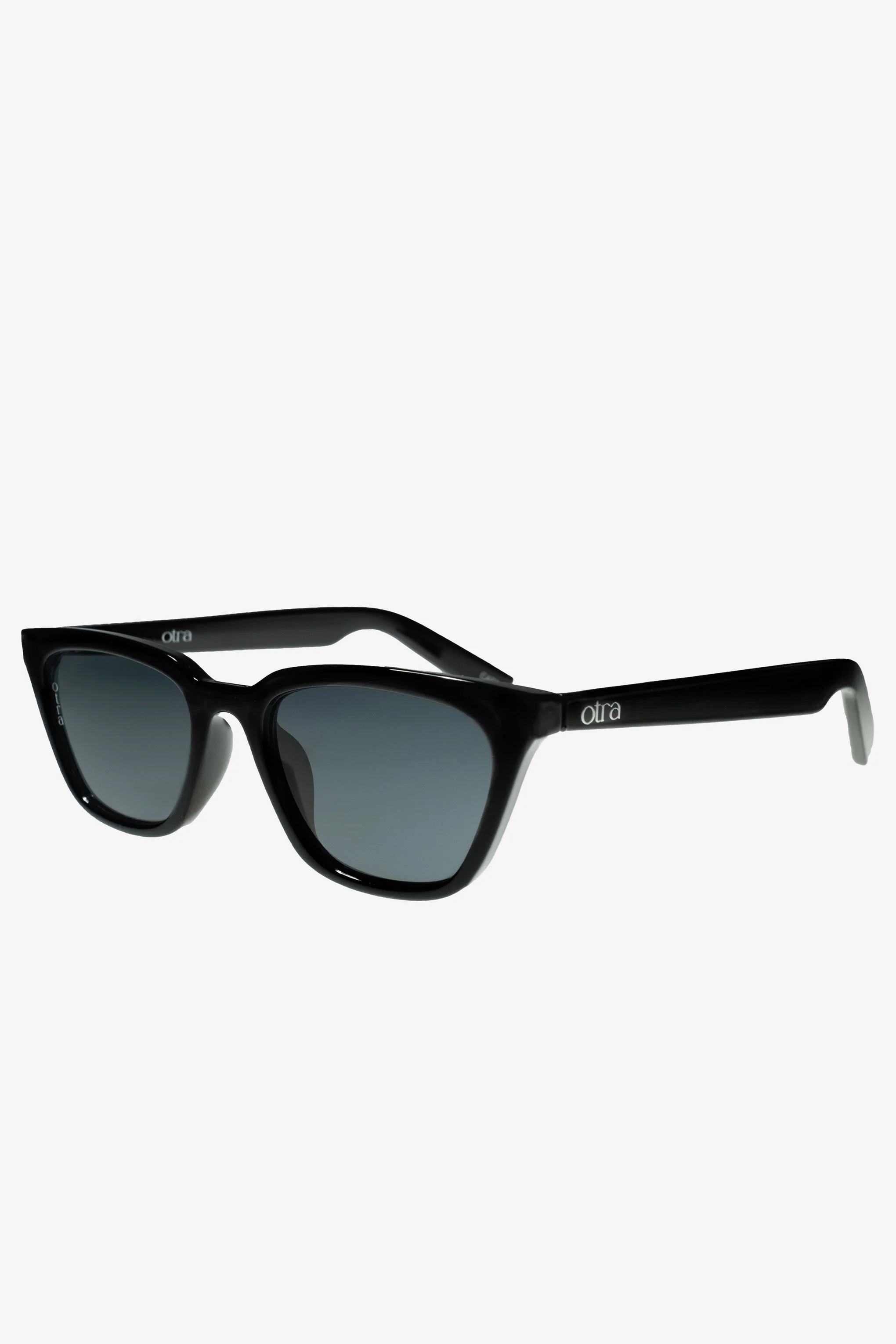 Seva | Otra Black Rounded Slim Cat Eye Sunglasses - Image 4