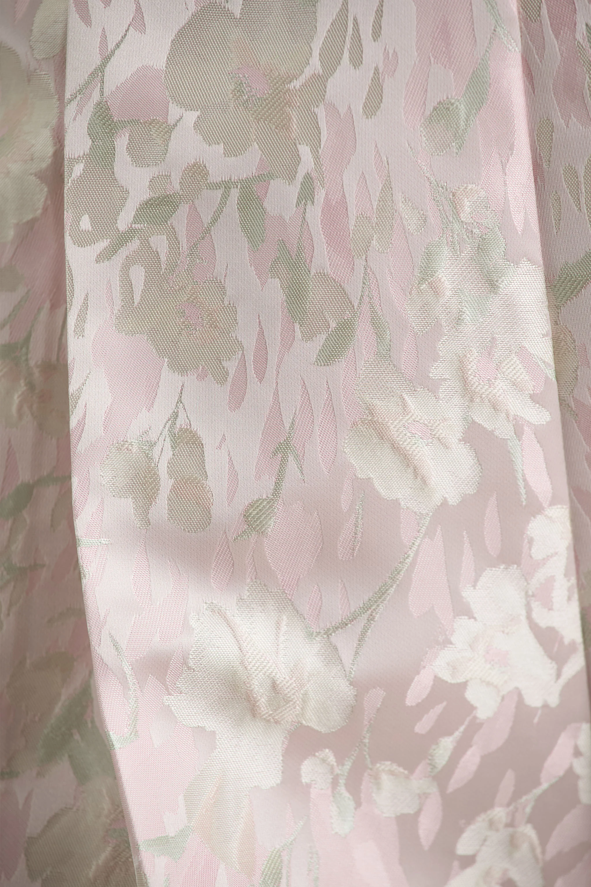 Sharie | Cream Floral Print Jacquard Halter-Neck Mini Dress With Cut-Out Detail - Image 8