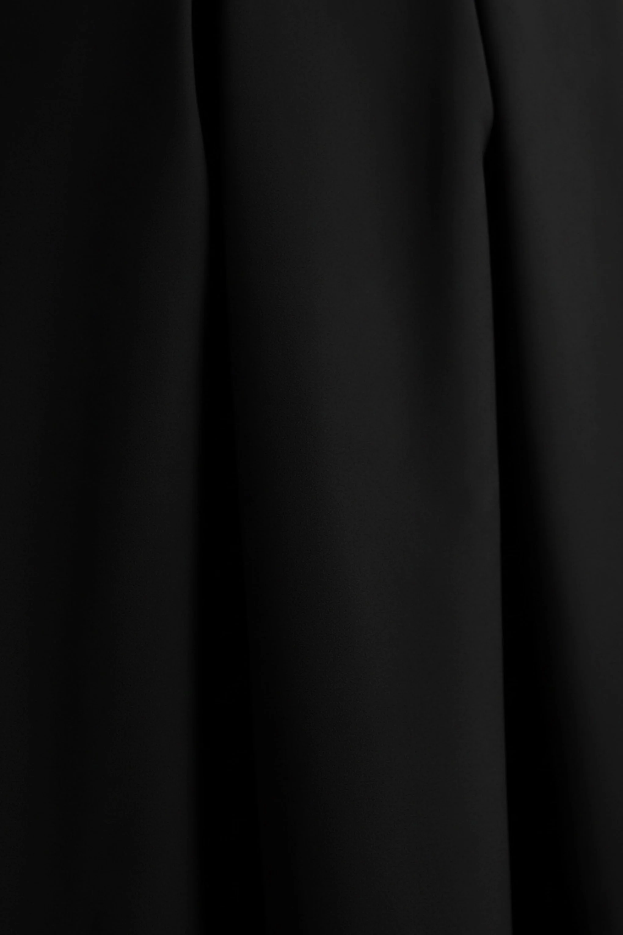 Thalia | Black High-Neck Midi Dress With Sheer Mesh Cape - Image 6