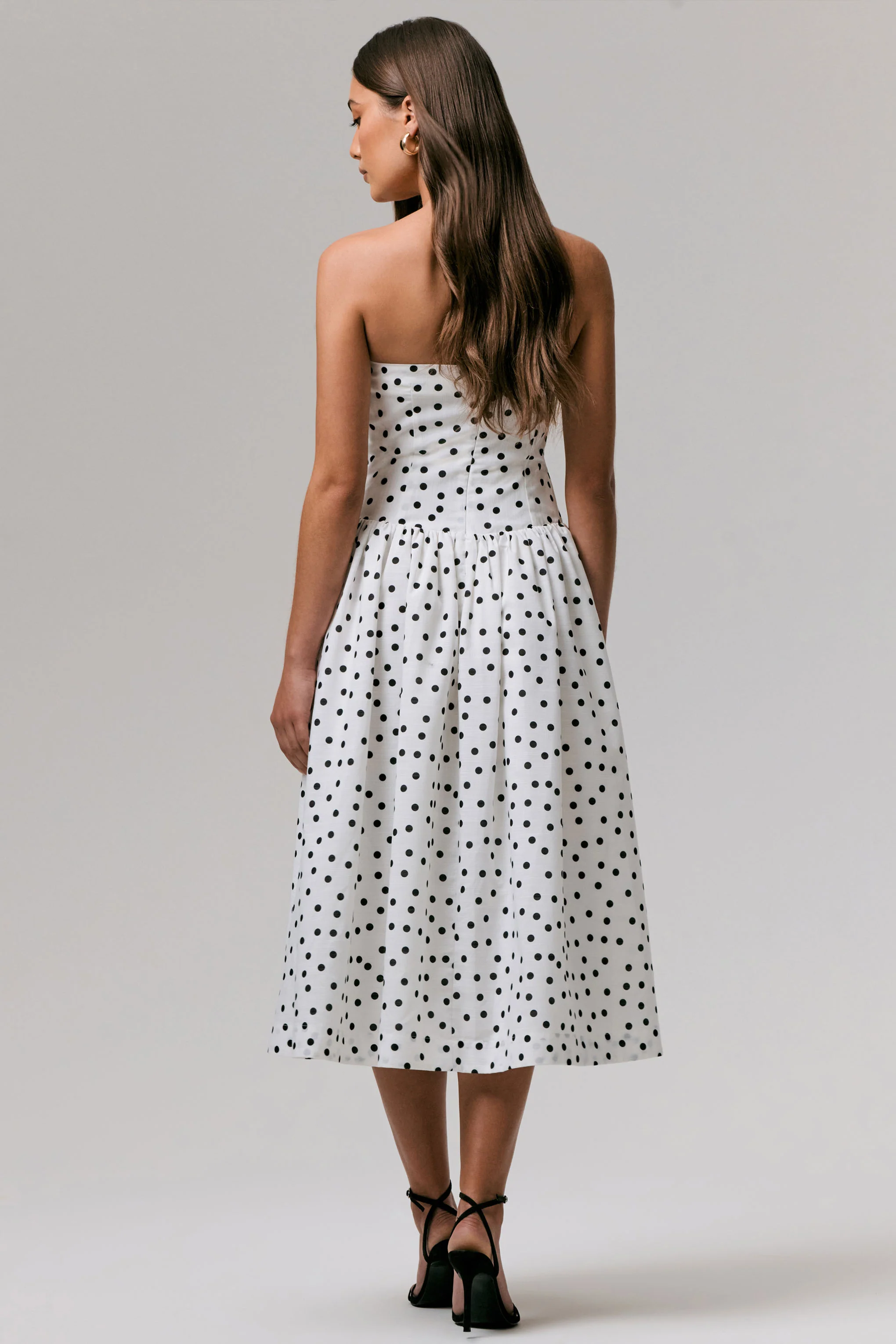 Triumph | Polka Dot Bandeau Midi Dress - Image 2
