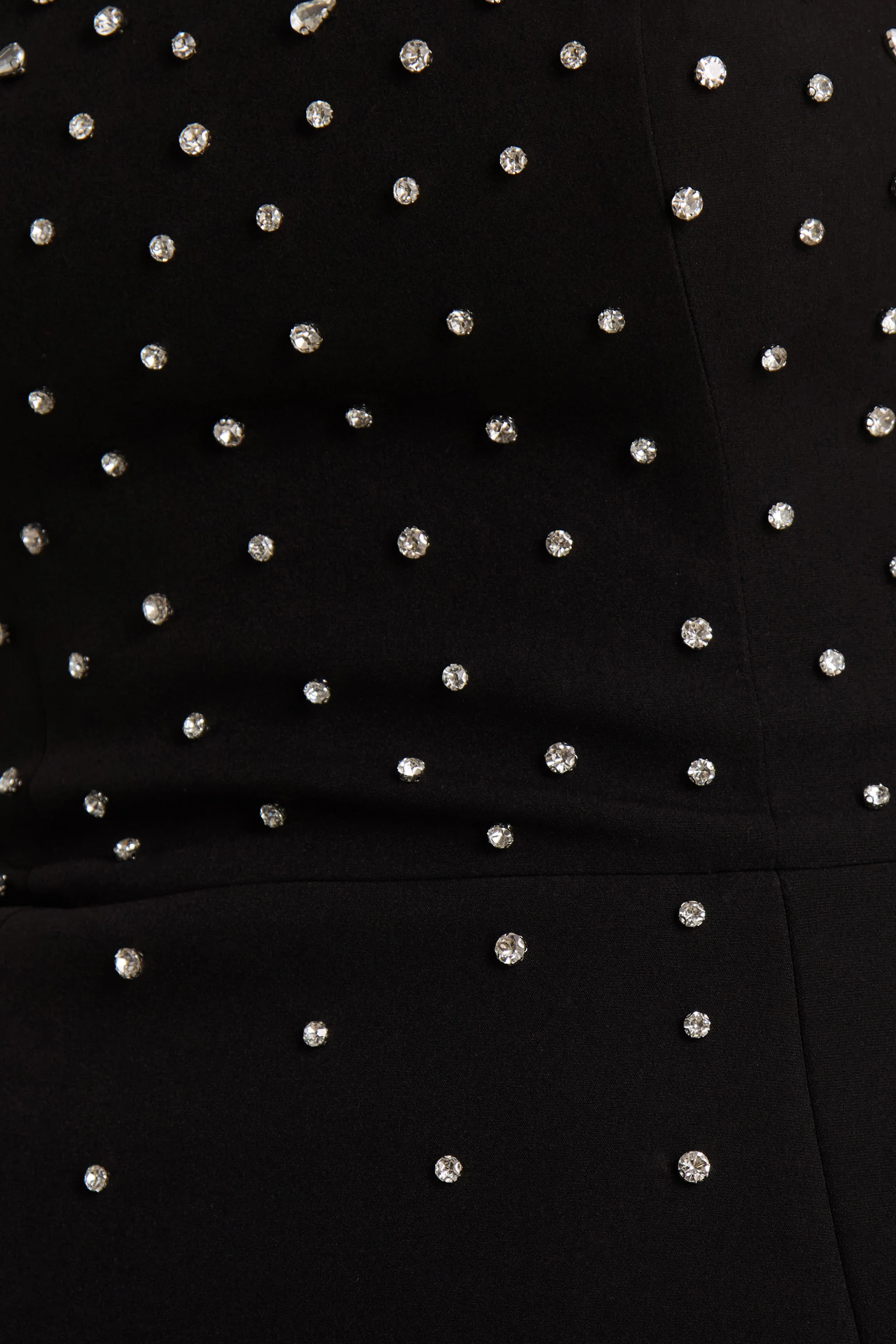 Visionary | Black Bandeau Mini Dress With Embellished Detailing - Image 6