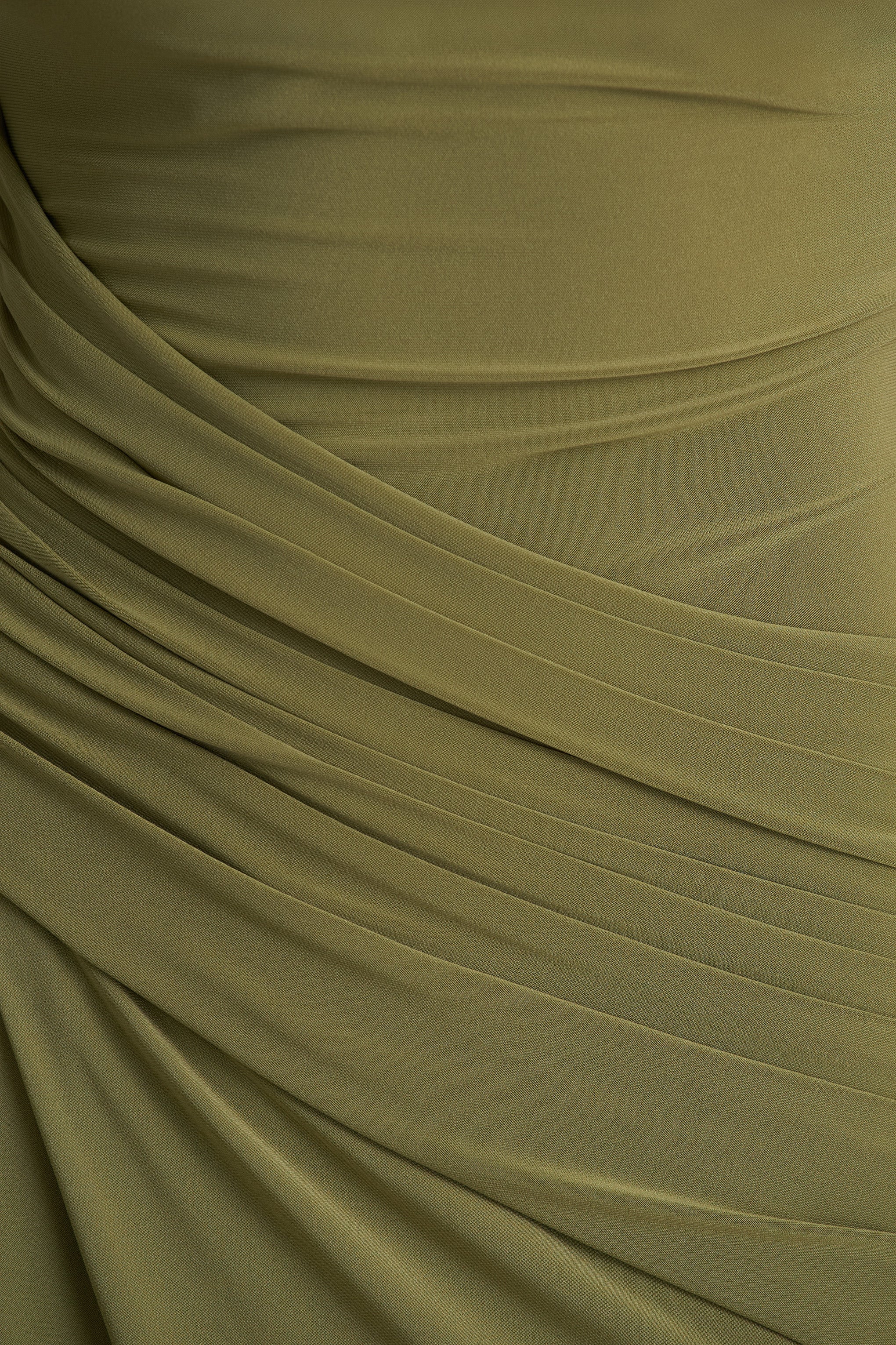 Zephyra | Olive High-Neck Wrapped Maxi Dress - Image 6
