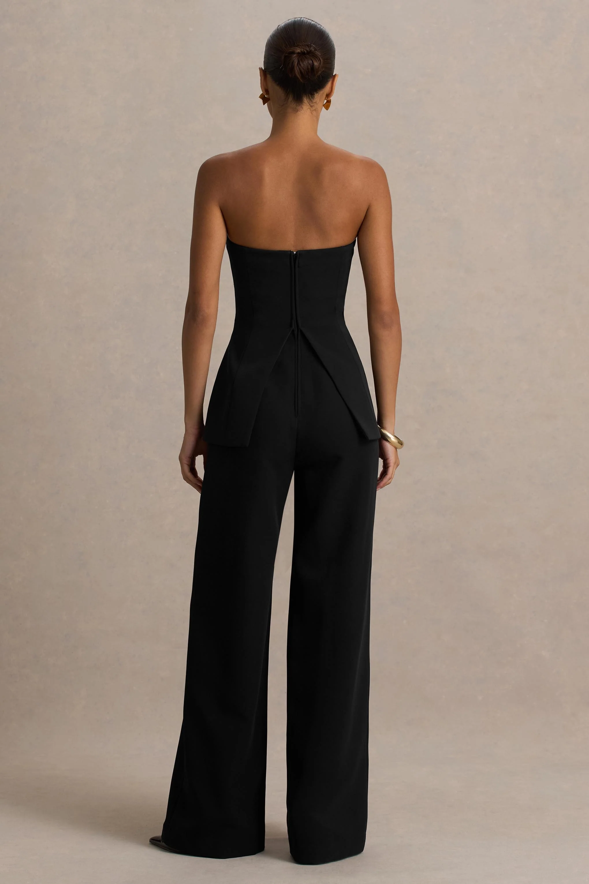 Zoey | Black Bandeau Jumpsuit - Image 3