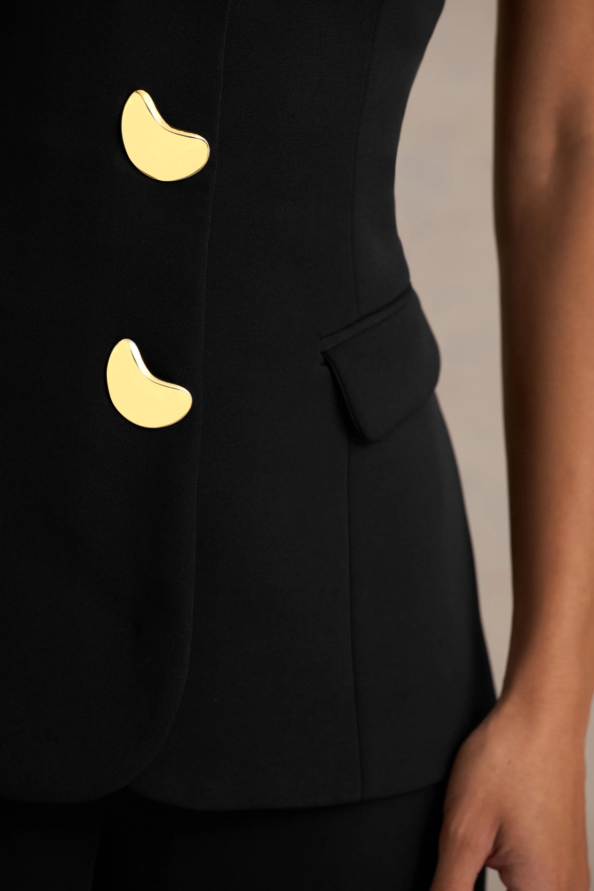 Zoey | Black Bandeau Jumpsuit - Image 7